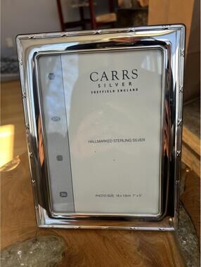 Carrs Silver Hallmarked Sterling Silver Photo Frame 7x5 Inch